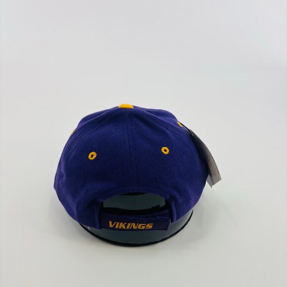 NWT NOS Vintage Mn Vikings Logo Athletic Hat Cap Purple Gold NFL 90s One Size - Picture 4 of 6